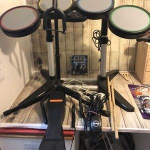 Playstation Ps2/ps3 Wired Drum Set Bundle